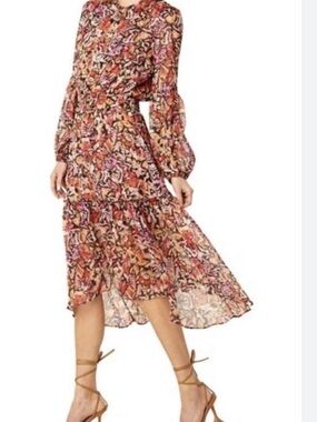 MISA Los Angeles Designer Womens Midi Dress XS